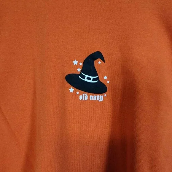 EUC Old Navy Black Witch Hat Long Sleeve T-Shirt Halloween - Picture 3 of 4